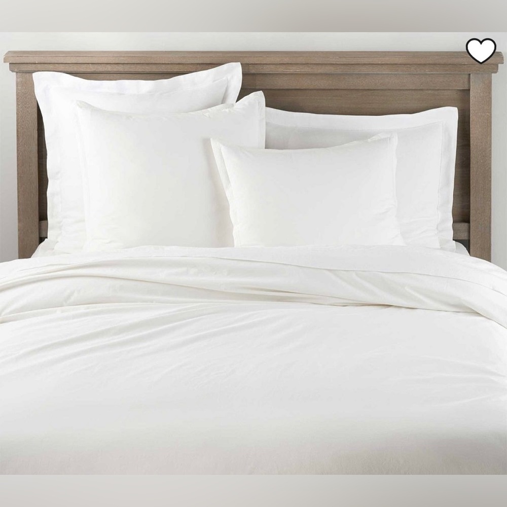 Pottery Barn Percale Duvet Cover, Full/Queen and Two Percale Sham, Standard